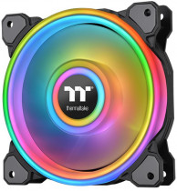 Вентилятор для корпуса THERMALTAKE 120 мм, 500-1500 об/мин, 40.9 CFM, 25 дБ, USB, разноцветная подсветка, Riing Quad 12 RGB TT Premium Edition (CL-F088-PL12SW-C)