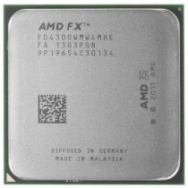 Процессор AMD Socket AM3+, FX-4300, 4-ядерный, 3800 МГц, Turbo: 4000 МГц, Vishera, Кэш L2 - 4 Мб, Кэш L3 - 4 Мб, 32 нм, 95 Вт, BOX (FD4300WMHKBOX/FD4300WMHKSBX)