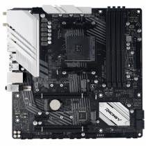 Материнская плата BIOSTAR Socket AM4, AMD B550, 4xDDR4, PCI-E 4.0, 2500 Мбит/с, 4xUSB 3.2 Gen1, USB 3.2 Gen2, USB 3.2 Gen2 Type-C, DVI, HDMI, DisplayPort, mATX (B550M-Silver)
