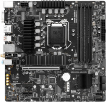 Материнская плата MSI Socket 1200, Intel B560, 4xDDR4, PCI-E 4.0, 2500 Мбит/с, Wi-Fi, Bluetooth, 2xUSB 3.2 Gen1, 2xUSB 3.2 Gen2, VGA, HDMI, DisplayPort, mATX (B560M PRO-VDH WIFI)
