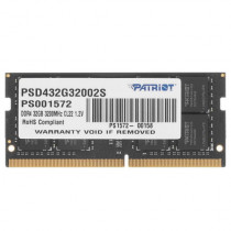 Память PATRIOT MEMORY 32 Гб, DDR-4, 25600 Мб/с, 3200MHz, SO-DIMM (PSD432G32002S)