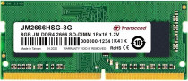 Память TRANSCEND 8 Гб, DDR-4, 21300 Мб/с, CL19, 1.2 В, 2666MHz, SO-DIMM (JM2666HSG-8G)