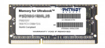 Память PATRIOT MEMORY 4 Гб, DDR-3, 10600 Мб/с, CL9, 1.35 В, 1333MHz, SO-DIMM (PSD34G1333L2S)
