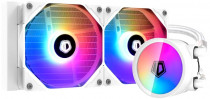 Жидкостная система охлаждения ID-COOLING для процессора, СВО, Socket 115x/1200, 2011, 2011-3, 2066, AM4, 2x120 мм, 500-1500 об/мин, разноцветная подсветка, SNOW RGB (ZOOMFLOW 240XT SNOW)