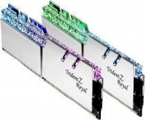 Комплект памяти G.SKILL 32 Гб, 2 модуля DDR-4, 32000 Мб/с, CL18-22-22-42, 1.4 В, радиатор, подсветка, 4000MHz, Trident Z Royal, 2x16Gb KIT (F4-4000C18D-32GTRS)