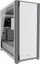 Корпус CORSAIR Midi-Tower, без БП, с окном, 2xUSB 3.0, USB Type-C, Audio, 5000D TG White (CC-9011209-WW)