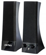 Акустическая система PERFEO 2.0, мощность 5 Вт, 100-20000 Гц, материал колонок: пластик, USB, разъем для наушников, Tower Black (PF_4325)
