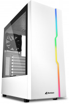 Корпус SHARKOON Midi-Tower, без БП, с окном, подсветка, USB 2.0, 2xUSB 3.0, Audio, RGB Slider White (RGB-SLIDER-WH)