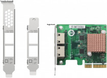 Сетевая карта QNAP интерфейс PCI-E, скорость 2.5 Гбит/с, 2 разъёма RJ-45 (QXG-2G2T-I225)