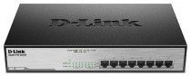 Коммутатор D-LINK неуправляемый, 8 портов Ethernet 1 Гбит/с, поддержка PoE/PoE+, установка в стойку (DGS-1008MP/B1A)