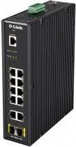 Коммутатор D-LINK управляемый, уровень 2, 10 портов Ethernet 1 Гбит/с, 2 uplink/стек/SFP (до 1 Гбит/с), установка в стойку, 32 МБ встроенная память, 128 МБ RAM (DIS-200G-12S/A1A)