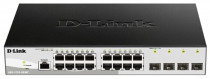 Коммутатор D-LINK управляемый, уровень 2, 20 портов Ethernet 1 Гбит/с, 4 uplink/стек/SFP (до 1 Гбит/с), установка в стойку, 32 МБ встроенная память, 256 МБ RAM (DGS-1210-20/ME/B1A)
