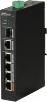 Коммутатор DAHUA неуправляемый, 4 порта Ethernet 100 Мбит/с, 1 uplink/стек/SFP (до 1 Гбит/с), поддержка PoE/PoE+ (DH-PFS3106-4ET-60)