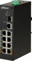 Коммутатор DAHUA неуправляемый, 8 портов Ethernet 100 Мбит/с, 1 uplink/стек/SFP (до 1 Гбит/с), поддержка PoE/PoE+ (DH-PFS3110-8ET-96)