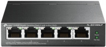 Коммутатор TP-LINK неуправляемый, 5 портов Ethernet 1 Гбит/с, поддержка PoE/PoE+ (TL-SG1005LP)