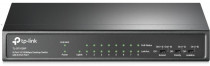Коммутатор TP-LINK неуправляемый, 8 портов Ethernet 100 Мбит/с, 1 uplink/стек/SFP (до 100 Мбит/с), поддержка PoE/PoE+ (TL-SF1009P)