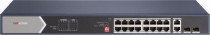 Коммутатор HIKVISION неуправляемый, 18 портов Ethernet 1 Гбит/с, 2 uplink/стек/SFP (до 1 Гбит/с), поддержка PoE/PoE+, установка в стойку (DS-3E0520HP-E)