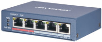 Коммутатор HIKVISION неуправляемый, 5 портов, настольный, поддержка PoE (DS-3E0505P-E/M)