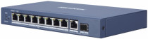 Коммутатор HIKVISION неуправляемый, 8 портов Ethernet 1 Гбит/с, 2 uplink/стек/SFP (до 1 Гбит/с), поддержка PoE/PoE+ (DS-3E0510P-E)