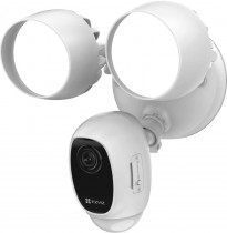 Видеокамера наблюдения EZVIZ LC1C 2МП уличная с встроенным прожектором, сиреной и датчиком движения FHD 1080P,h264/h265, линза 2.8, угол обзора 121°, PIR датчик движения(10м 270°), два прожектора, белый (CS-LC1C-A0-1F2WPFRL White)