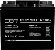 Аккумуляторная батарея CBR ёмкость 18 Ач, напряжение 12 В, клеммы L1 (болт М5 с гайкой), AGM VRLA (CBT-GP12180-L1)