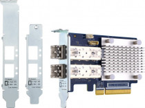Сетевая карта QNAP интерфейс PCI-E, скорость 16 Гбит/с, 2 разъёма SFP+ (QXP-16G2FC)