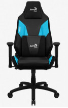 Кресло AEROCOOL искусственная кожа, до 150 кг, материал крестовины: пластик, механизм качания, цвет: синий, чёрный, AdmiralIce Blue (4710562758245)