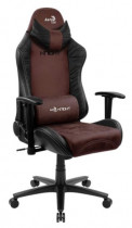 Кресло AEROCOOL текстиль/искусственная кожа, до 150 кг, поясничный упор, механизм качания, цвет: красный, чёрный, KNIGHT Burgundy Red (4710562751222)