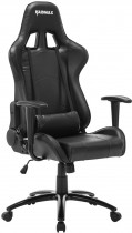 Кресло RAIDMAX искусственная кожа, до 150 кг, материал крестовины: металл, механизм качания, цвет: чёрный (DK702BK)