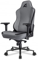 Кресло SHARKOON искусственная кожа, до 150 кг, материал крестовины: металл, механизм качания, цвет: серый, Skiller SGS40 (SGS40-PU-BK/GY)