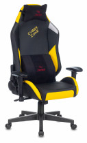 Кресло ZOMBIE черный/желтый искусственная кожа с подголов. крестовина пластик (HERO CYBERZONE PRO)
