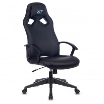 Кресло A4TECH искусственная кожа, до 120 кг, материал крестовины: пластик, механизм качания, цвет: чёрный (X7 GG-1000B)