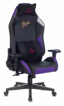 Кресло ZOMBIE черный/фиолетовый искусственная кожа с подголов. крестовина пластик (HERO JOKER PRO)