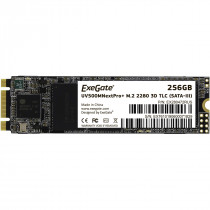 SSD накопитель EXEGATE 256 Гб, внутренний SSD, M.2, 2280, SATA-III, чтение: 561 МБ/сек, запись: 500 МБ/сек, TLC, NextPro+ UV500TS256 (EX280472RUS)