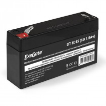 Аккумуляторная батарея EXEGATE ёмкость 1.5 Ач, напряжение 6 В, DT 6015, клеммы F1 (EX285770RUS)