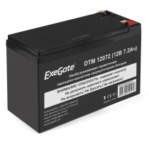 Аккумуляторная батарея EXEGATE ёмкость 7.2 Ач, напряжение 12 В, DTM 12072, клеммы F1 (EX285952RUS)