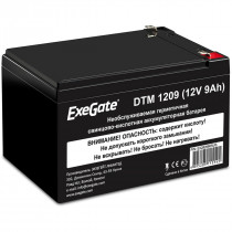 Аккумуляторная батарея EXEGATE ёмкость 9 Ач, напряжение 12 В, DTM 1209/EXS1290, клеммы F2 (EX282966RUS)