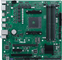 Материнская плата ASUS Socket AM4, AMD B550, 4xDDR4, PCI-E 4.0, 2xUSB 3.2 Gen1, USB 3.2 Gen2, USB 3.2 Gen2 Type-C, HDMI, 2xDisplayPort, mATX (PRO B550M-C/CSM)