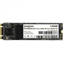 SSD накопитель EXEGATE 120 Гб, внутренний SSD, M.2, 2280, SATA-III, чтение: 558 Мб/сек, запись: 497 Мб/сек, TLC, NextPro UV500TS120 (EX280464RUS)