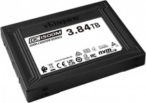 SSD накопитель KINGSTON 3.84 Тб, внутренний SSD, U.2, чтение: 3100 Мб/сек, запись: 2700 Мб/сек, TLC, DC1500M (SEDC1500M/3840G)