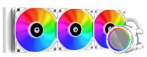 Жидкостная система охлаждения ID-COOLING для процессора, СВО, Socket 115x/1200, 1356, 1366, 2011, 2011-3, 2066, AM2, AM2+, AM3, AM3+, AM4, FM1, FM2, FM2+, TR4, sTRX4, SP3, 3x120 мм, 900-2000 об/мин, RGB подсветка, пульт (ZOOMFLOW 360X SNOW)