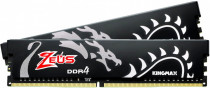 Комплект памяти KINGMAX 16 Гб, 2 модуля DDR-4, 25600 Мб/с, CL16, 1.35 В, радиатор, 3200MHz, Zeus Black, 2x8Gb KIT (KM-LD4A-3200-16GDHB16)