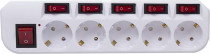 Сетевой фильтр BURO 1.8м 5 розеток белый коробка (500SH-1.8-SW-W)