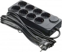 Сетевой фильтр IPPON 3м (8 розеток) черный (коробка) (BK238-16 Black)