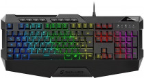 Клавиатура SHARKOON проводная, мембранная, цифровой блок, подсветка клавиш, USB, Skiller SGK4, чёрный (SKILLER-SGK4)