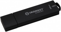 Флеш диск IRONKEY 32 Гб, USB 3.1, аппаратное шифрование, защита паролем, водонепроницаемый корпус, D300 Serialized (IKD300S/32GB)