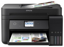 МФУ EPSON струйный, цветная печать, A4, двусторонняя печать, печать фотографий, кардридер, планшетный/протяжный сканер, ЖК панель, сетевой Ethernet, Wi-Fi, AirPrint, L6190 (C11CG19404)