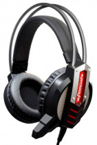 Гарнитура OKLICK проводные наушники с микрофоном, мониторные, 2 x mini jack 3.5 мм, 20-20000 Гц, импеданс: 32 Ом, Оклик ARROW, чёрный, серебряный (HS-L450G)