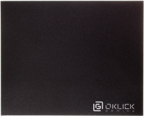 Коврик для мыши OKLICK пластиковая поверхность, резиновое основание, 330 мм x 260 мм, толщина 3 мм, Оклик, чёрный (OK-P0330)