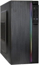Корпус EXEGATE Mini-Tower, 600 Вт, подсветка, 2xUSB 2.0, USB 3.0, mEVO-9302 RGB 600W, чёрный (EX287885RUS)